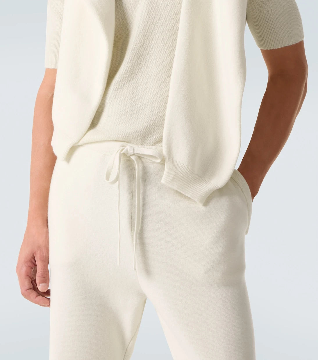 God's True Cashmere - Cashmere straight pants with amethyst
