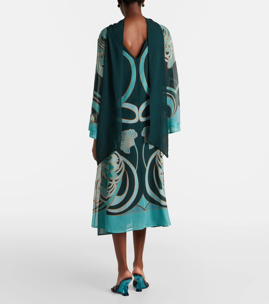 La DoubleJ - Magnifico printed silk twill midi dress