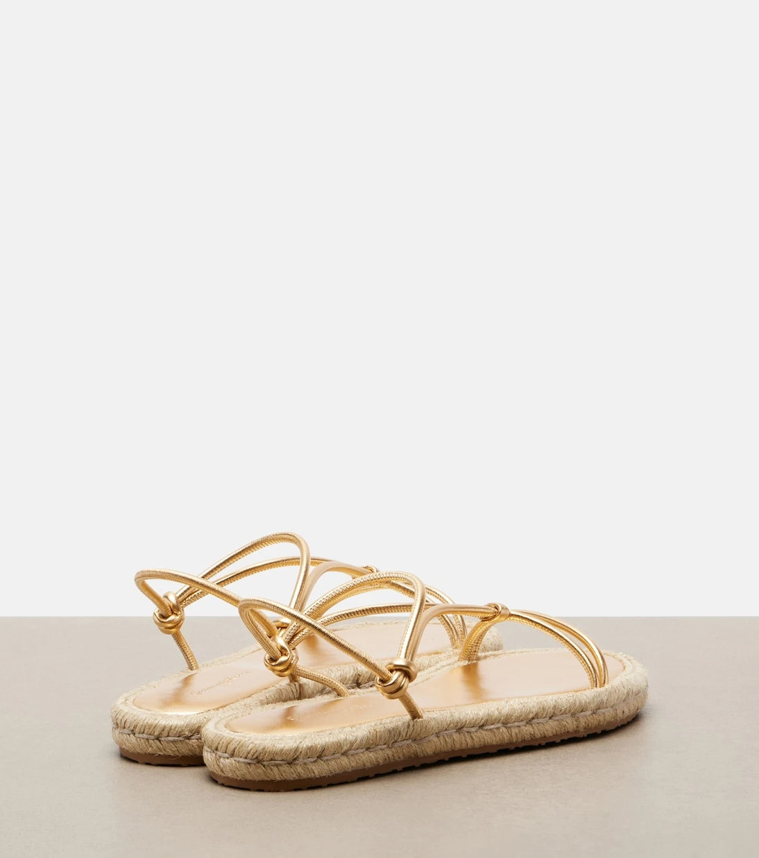 Gianvito Rossi - Bali metallic leather espadrille sandals