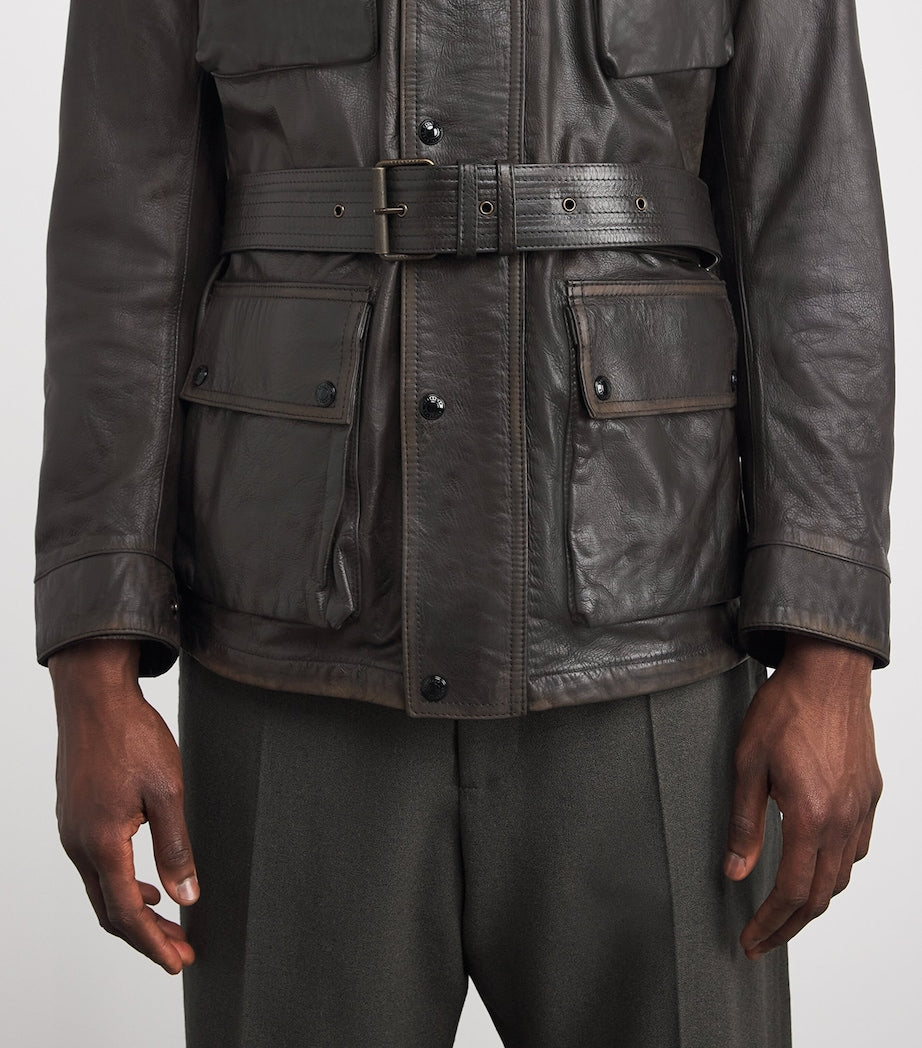 Green Legacy Trialmaster Panther Leather Jacket