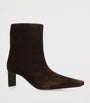 Khaite Brown Suede Ona Ankle Boots 55