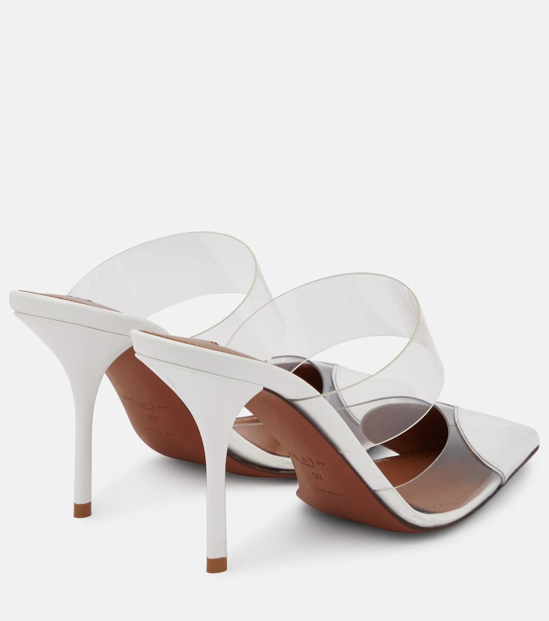 Alaïa - Cœur patent leather and PU mules