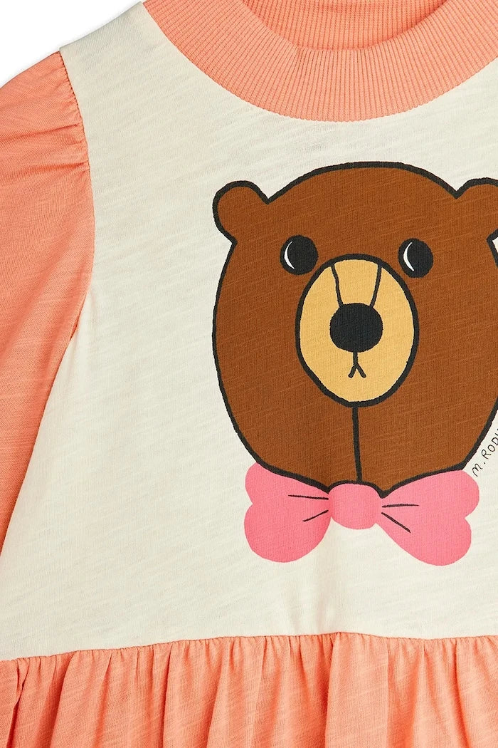 Детска памучна рокля Mini Rodini Bear