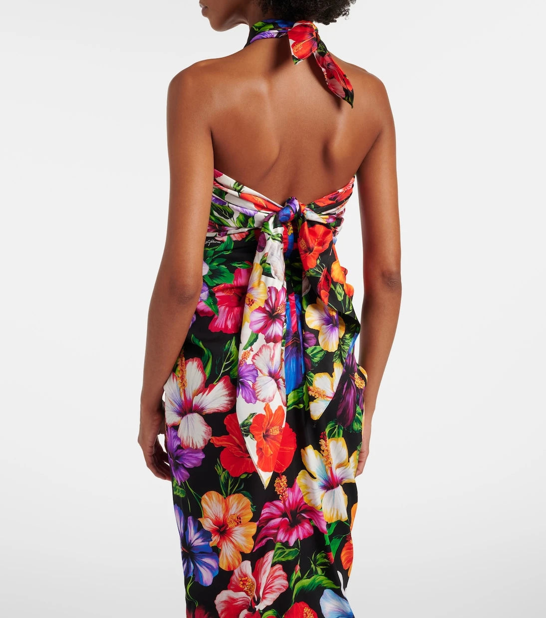 Dolce&Gabbana - Floral scarf-detail silk top