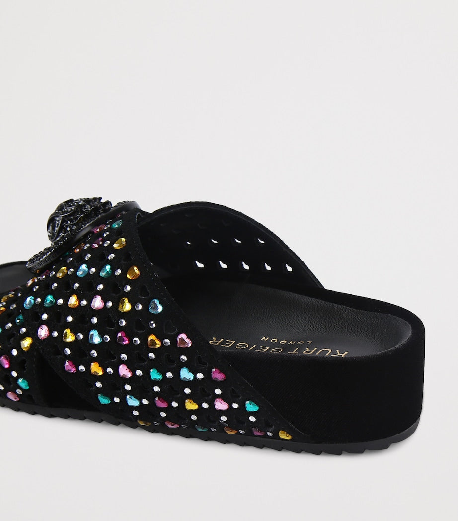 Kurt Geiger London Suede Chelsea Cross-Strap Slides