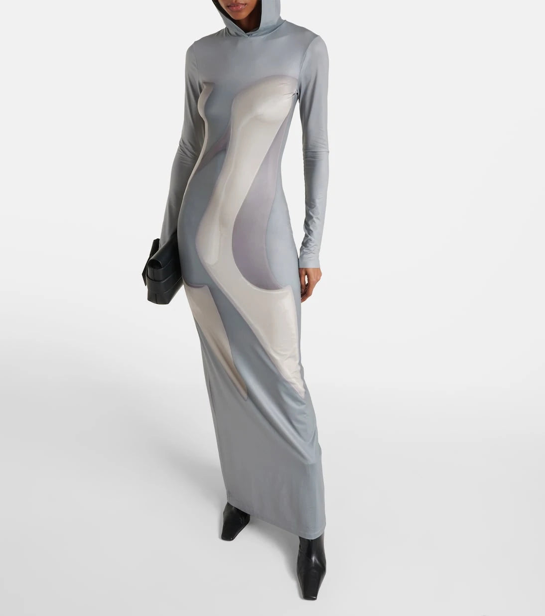 Acne Studios - فستان ماكسي من الجيرسيه المطبوع