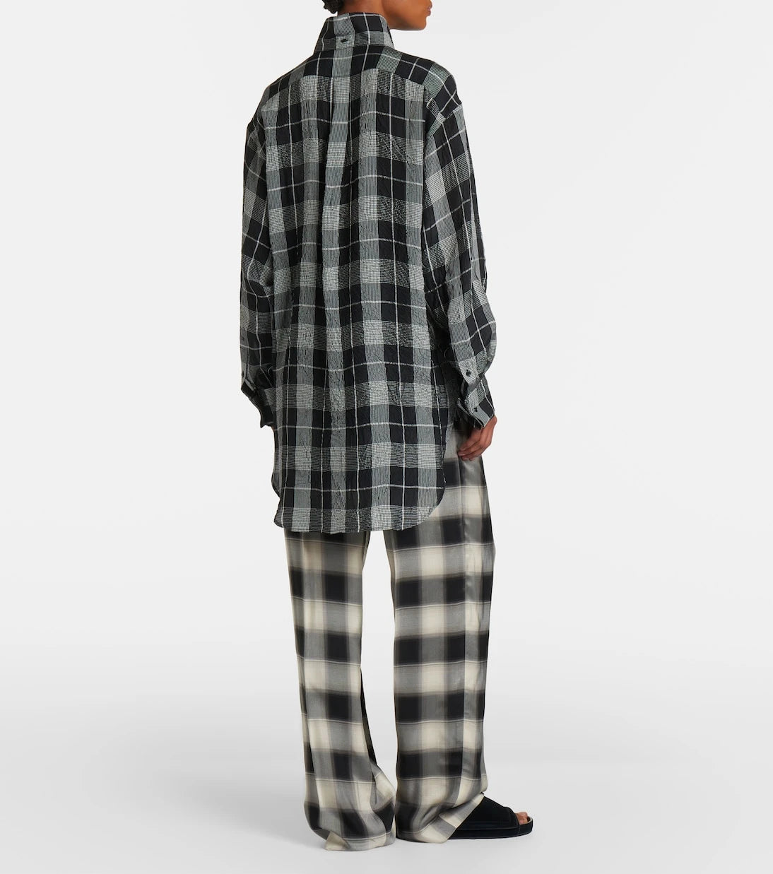 Phoebe Philo - Ekoseli geniş paça pantolon
