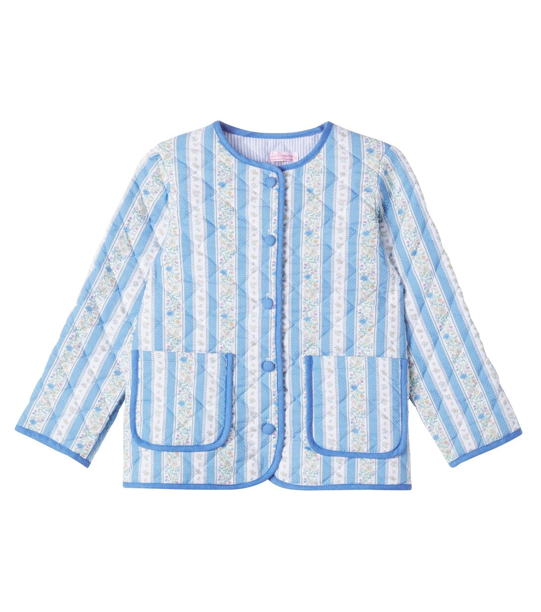 La Coqueta - Susana striped floral cotton jacket