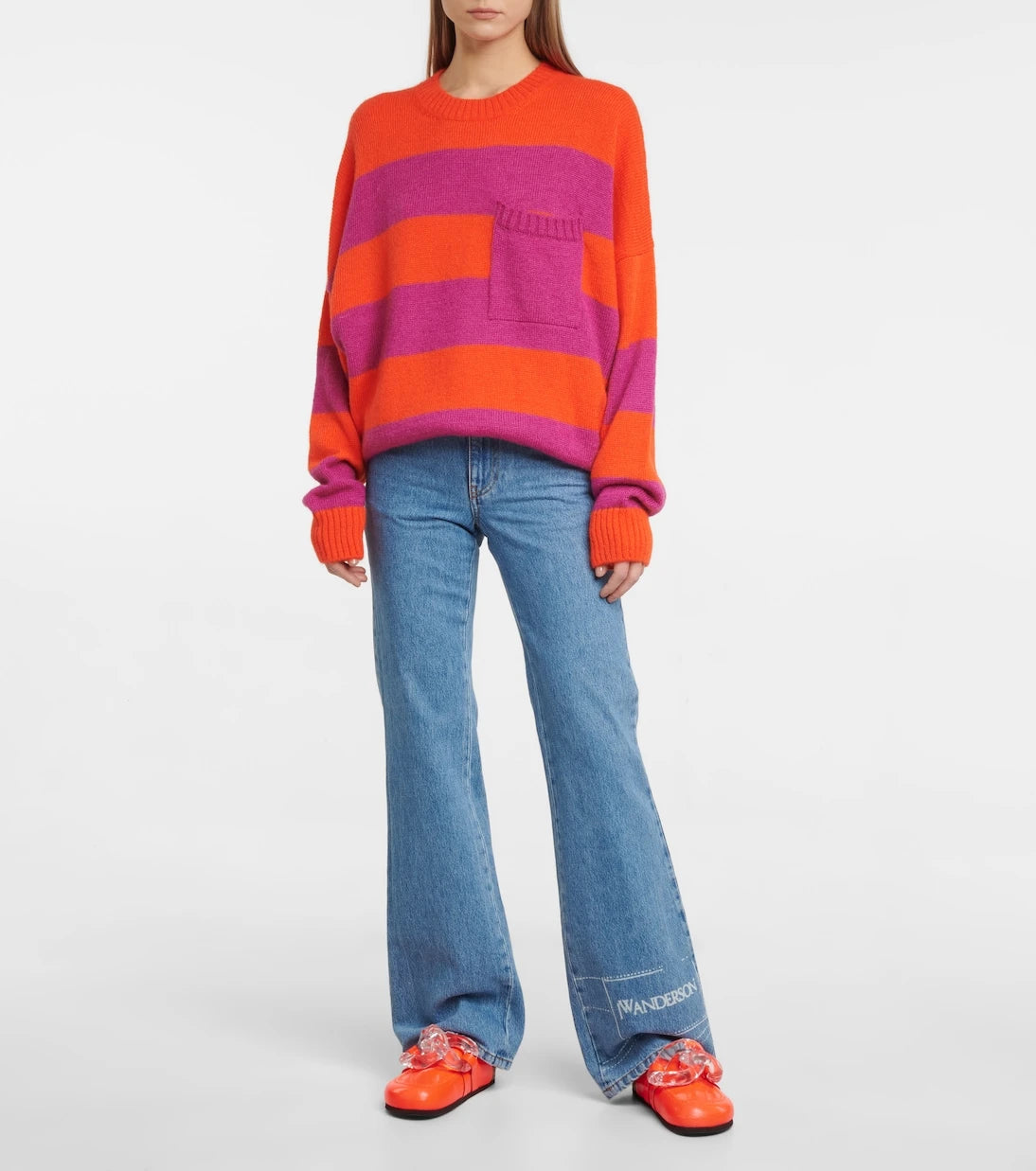 JW Anderson - Chain leather slippers