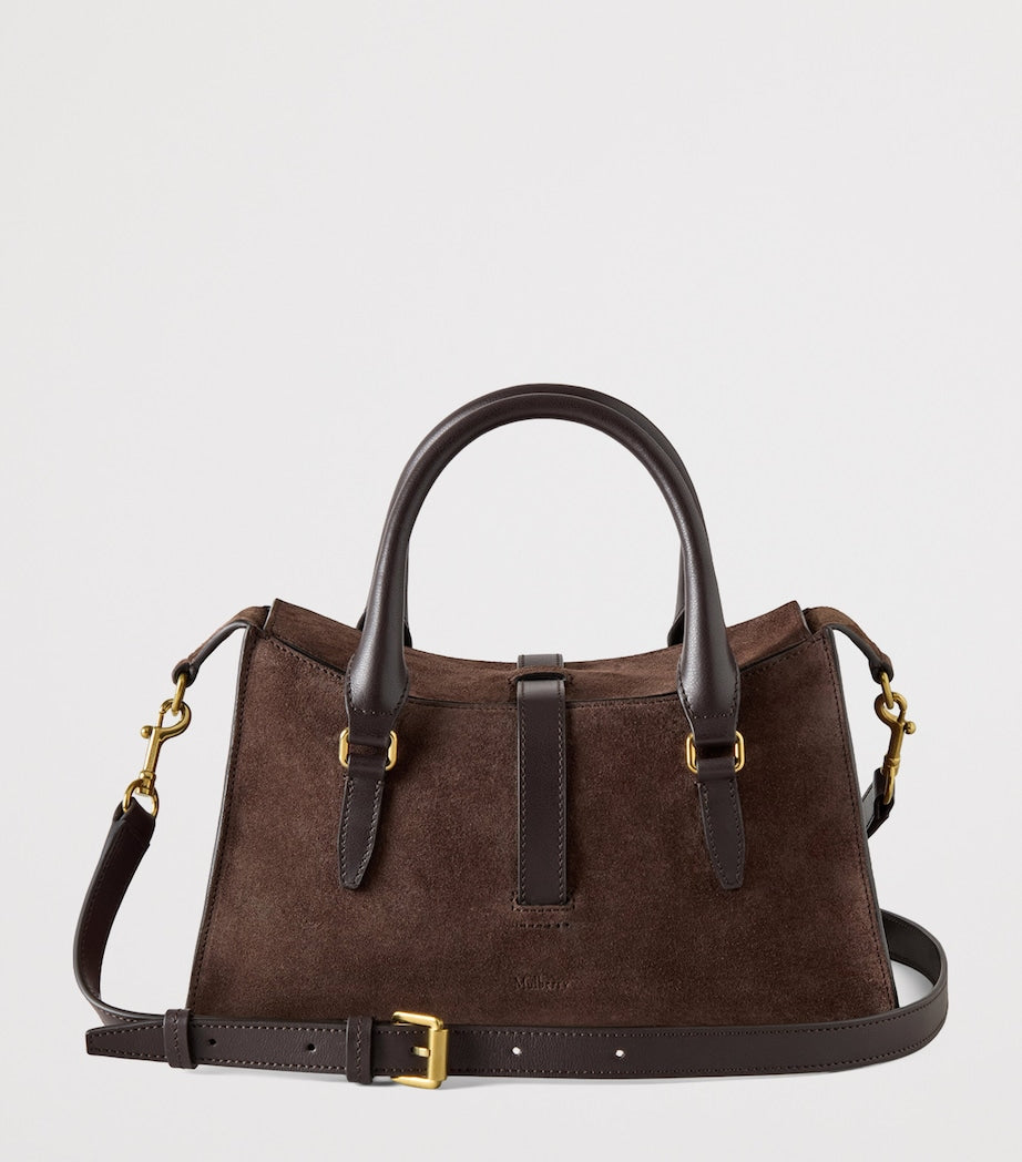 Mulberry Brown Small Suede Roxanne Top-Handle Bag