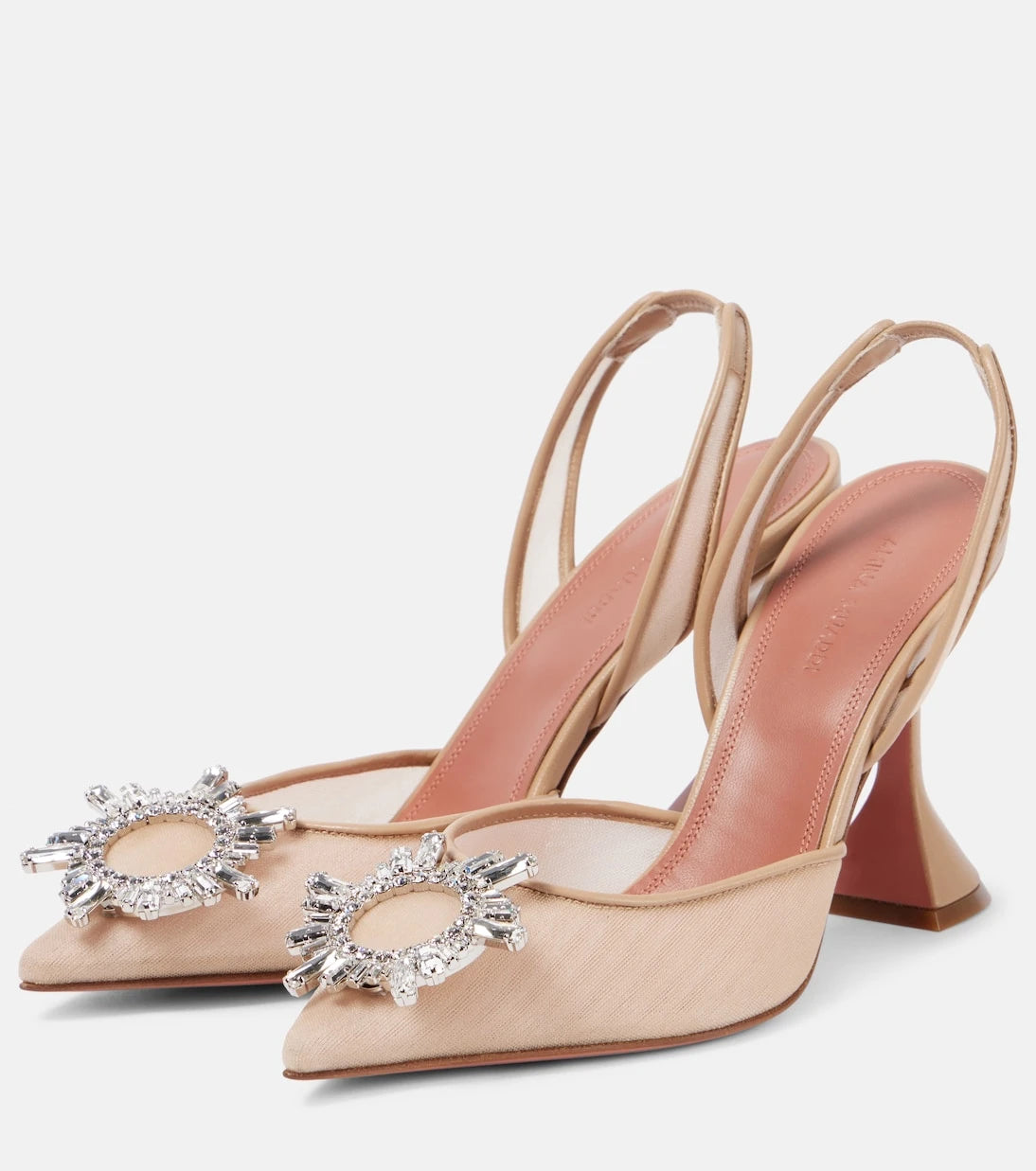 Amina Muaddi - Begum 95 mesh slingback pumps