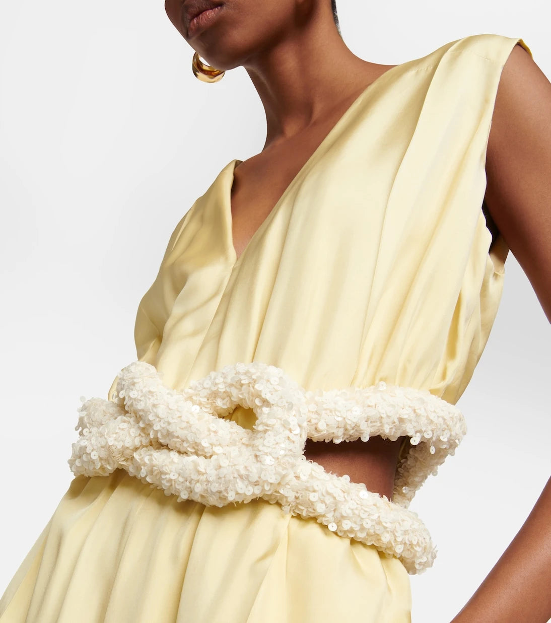 Jil Sander - Embellished satin jumpsuit
