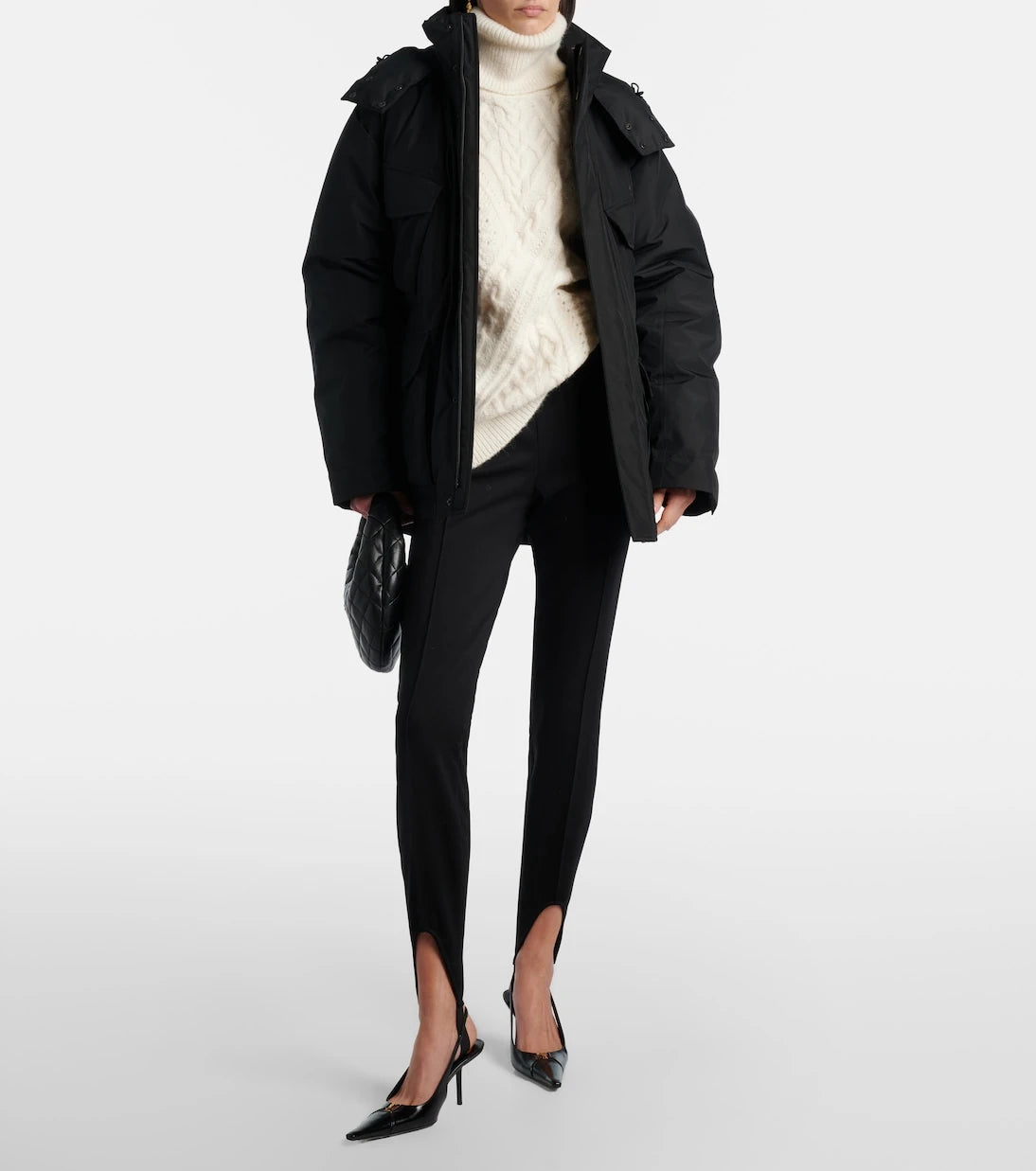 Saint Laurent - Cable-knit alpaca-blend turtleneck sweater