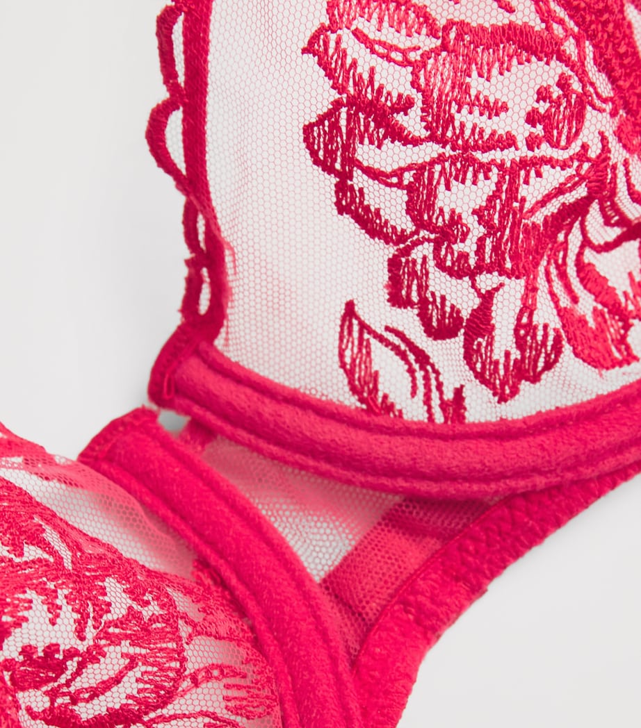 Red Romance Half-Cup Bra