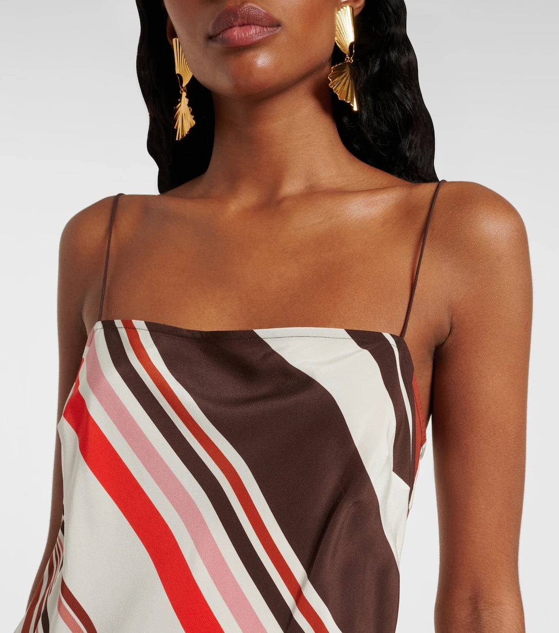 SIR - Thistle striped silk satin maxi dress