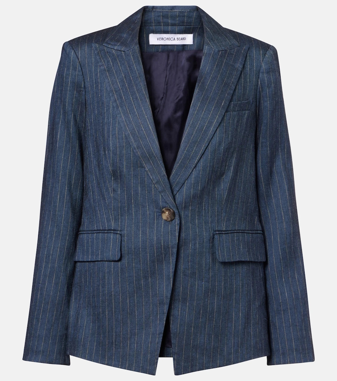 Veronica Beard - Obie pinstripe linen-blend blazer
