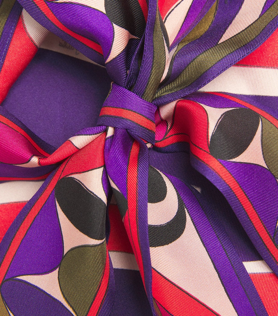 PUCCI Multi Silk Labirinto Print Halterneck Top