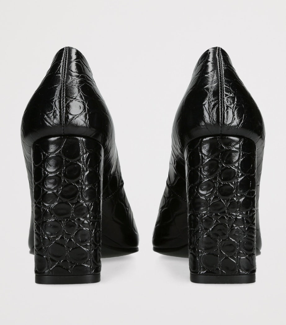 Alaïa Black Leather Point-Toe Pumps 90