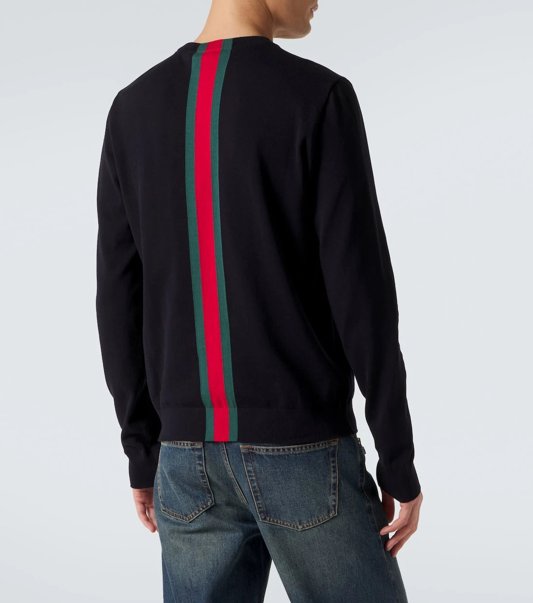 Gucci - Web Stripe cotton sweater