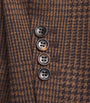 Max Mara Brown Cotton-Blend Houndstooth Blazer