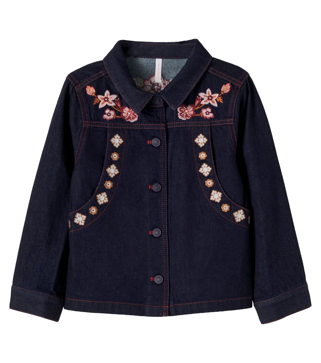 Zimmermann Kids - Aster çiçekli kot ceket