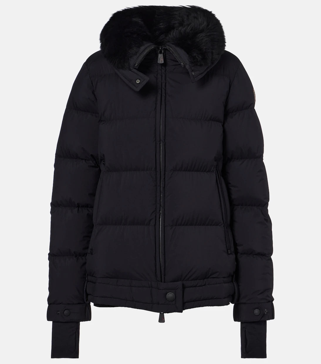 Moncler Grenoble - Arabbas shearling-trimmed hooded down ski jacket