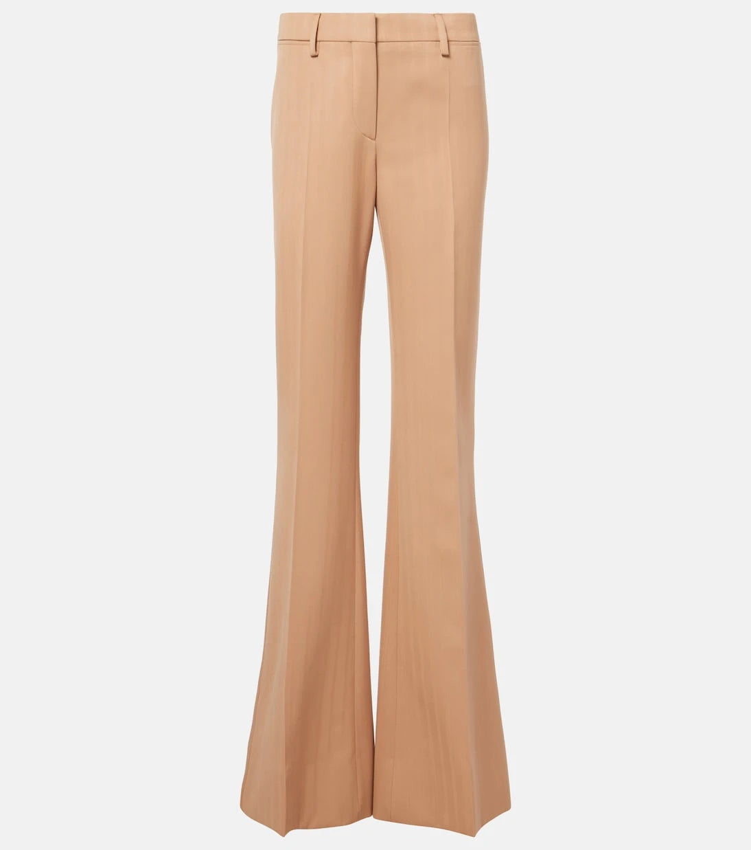 Stella McCartney - Low-rise striped wool flared pants