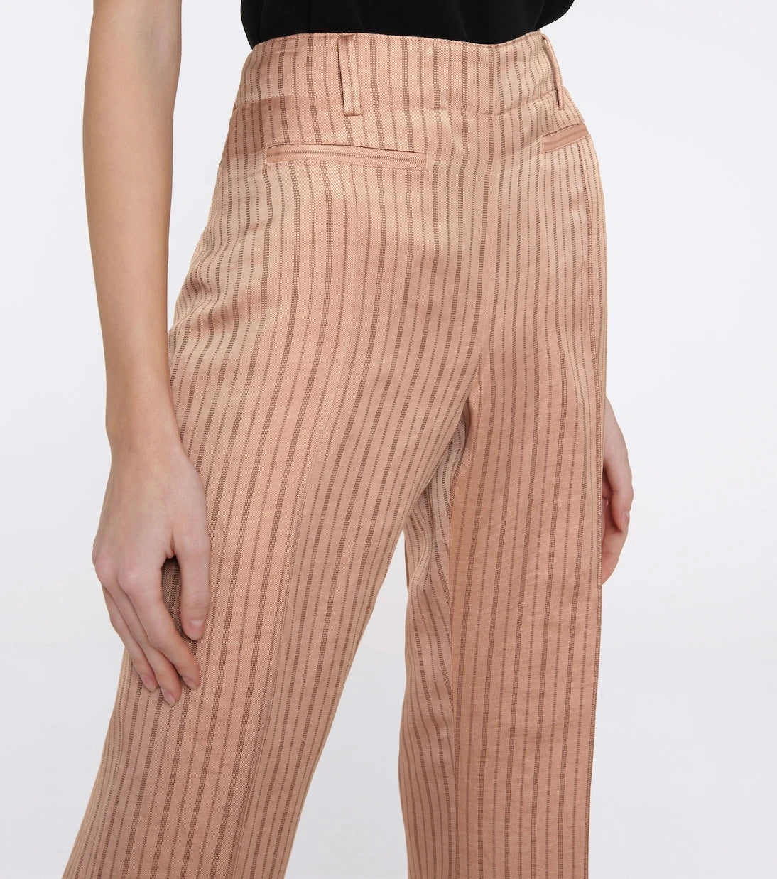 Acne Studios - High-rise straight linen-blend pants