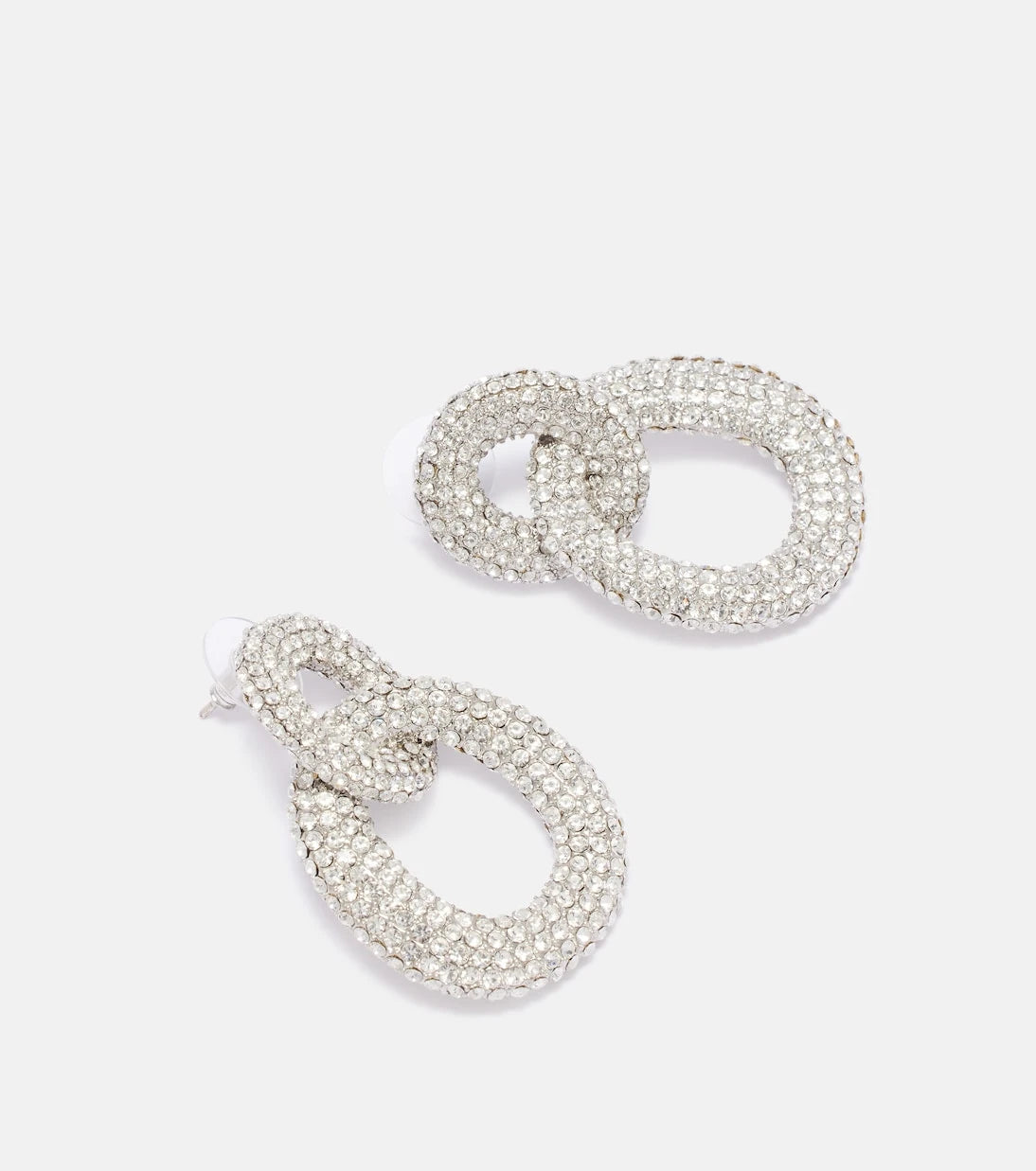 Self-Portrait - Crystal-embellished drop earrings