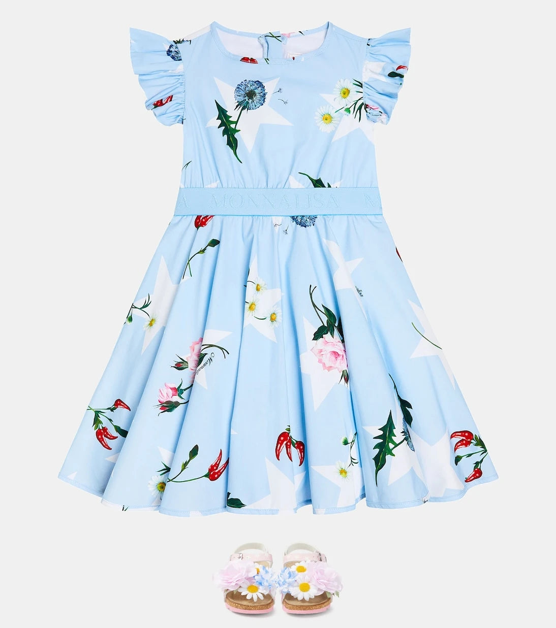 Monnalisa - Floral cotton dress