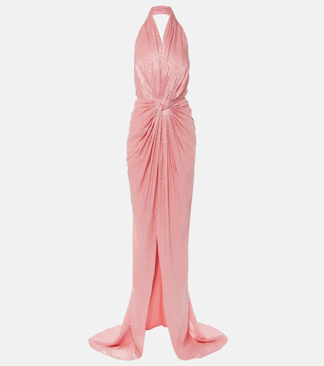 Costarellos - Joa draped metallic georgette gown