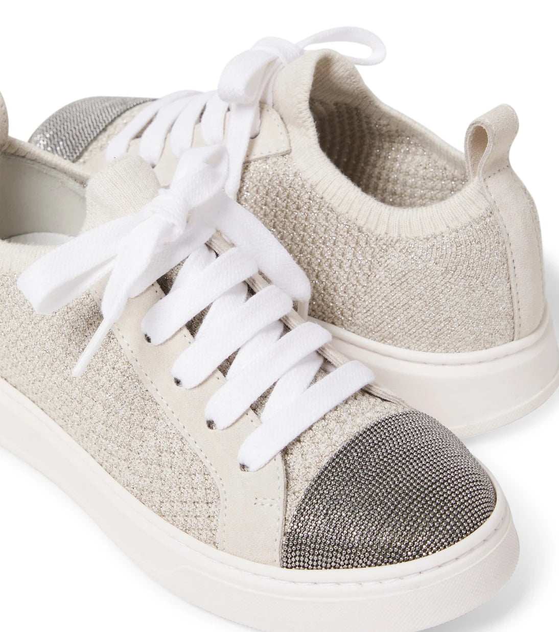 Brunello Cucinelli Kids - Monili knitted sneakers