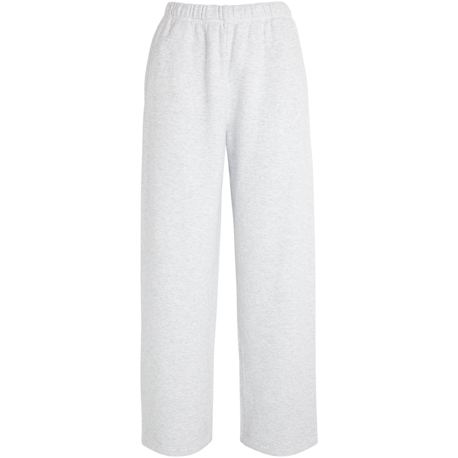 Skims Grey Cotton-Blend Fleece Straight Sweatpants