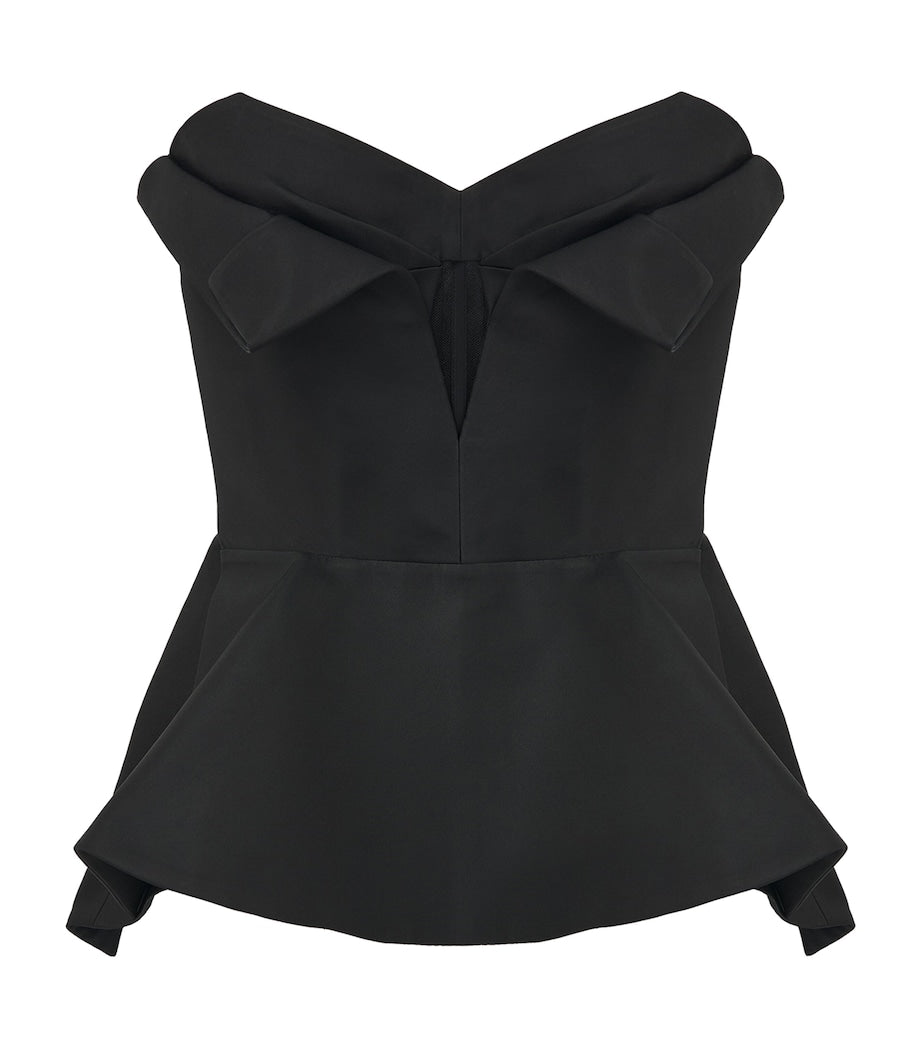 Black Strapless Corset Top