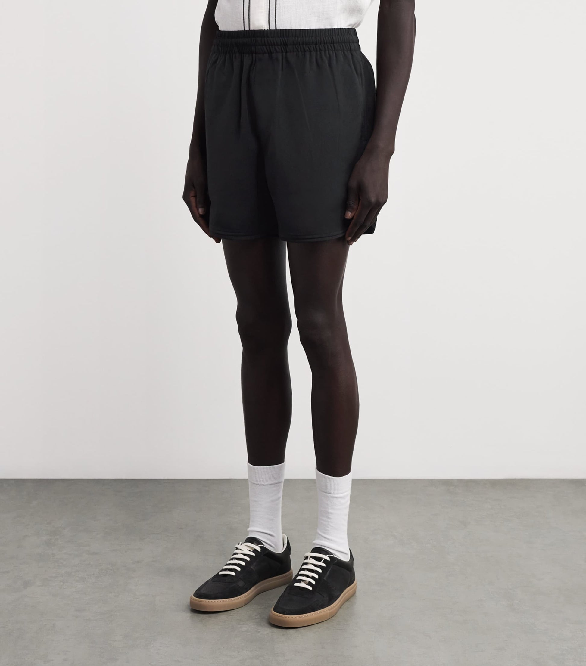 Piped-Detail Track Shorts