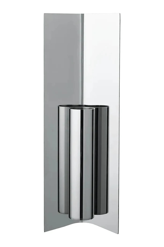 Ferm Living Paslanmaz Çelik Dekoratif Vazo 29 x 10 x 3,7 cm
