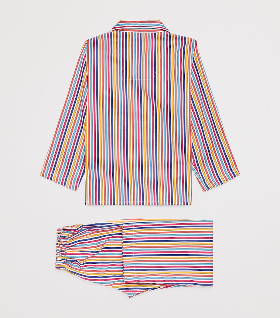 Derek Rose Kids Cotton Stripe Dr Wellington Pyjama Set (3-12 Years)
