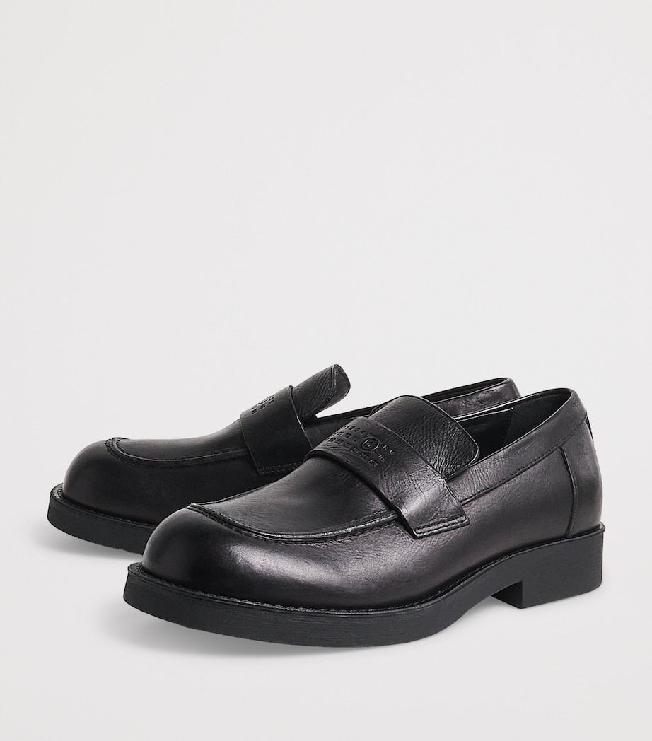 MM6 Maison Margiela Leather City Biker Loafers