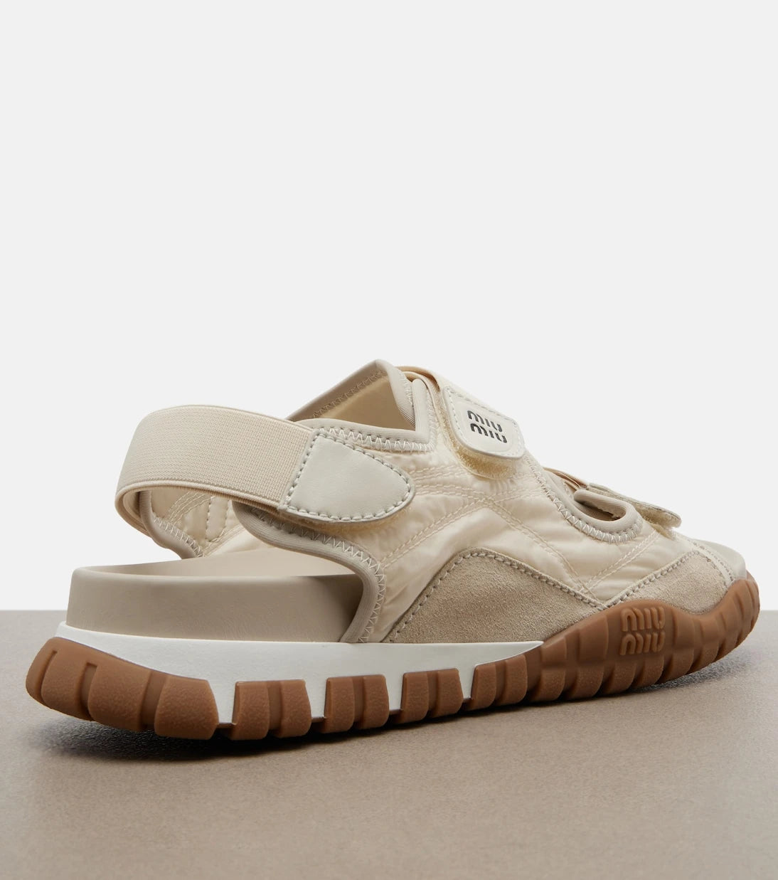 Miu Miu - Tyre leather-trimmed sandals