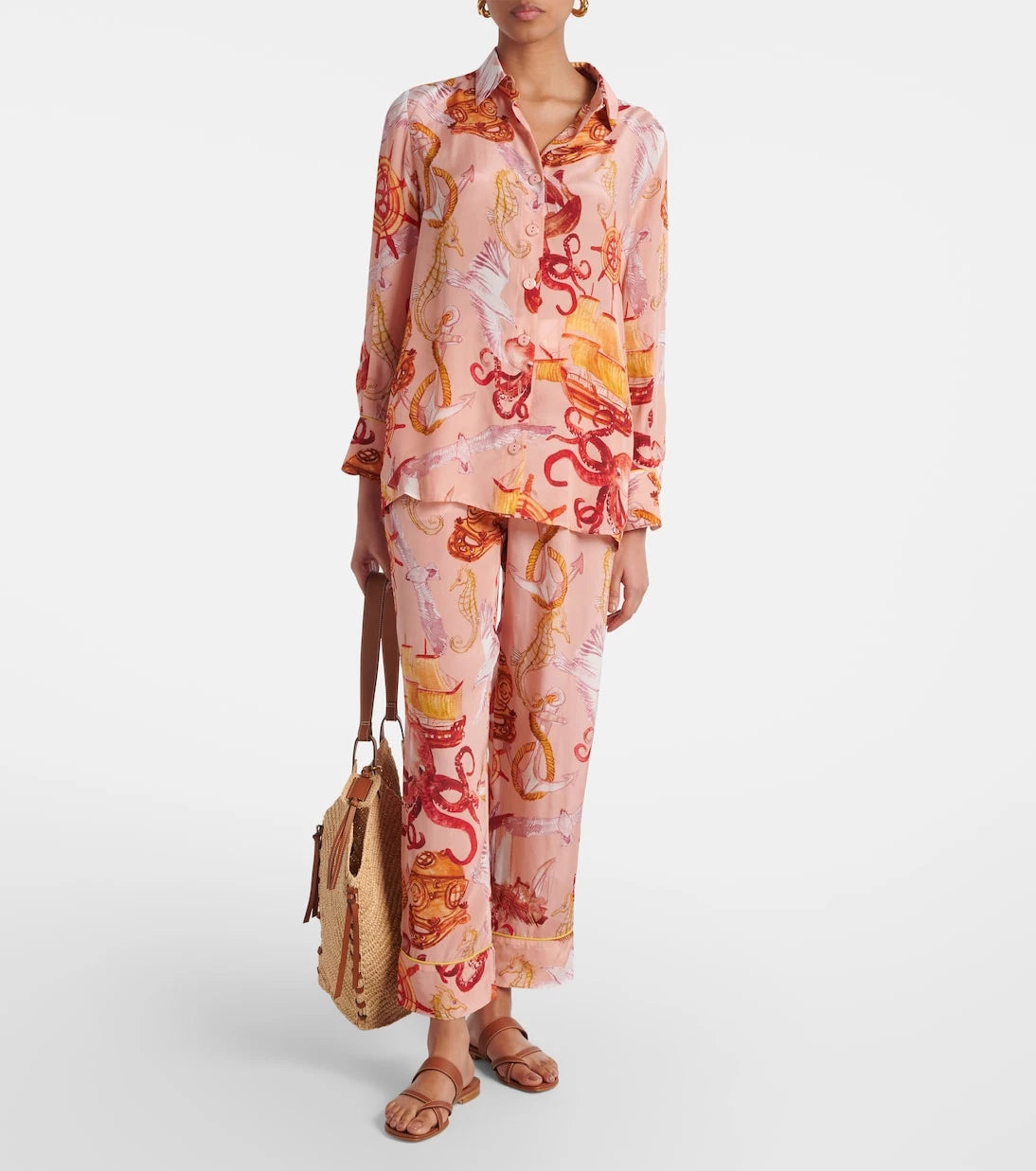 Farm Rio - Nautical Wonder printed shirt