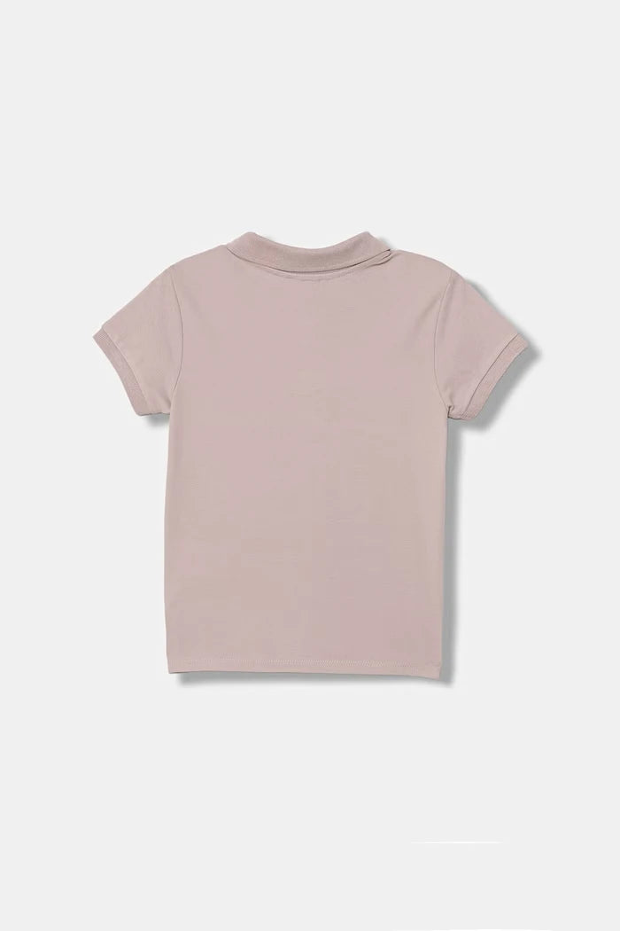United Colors of Benetton çocuklar için yakalı tişört pamuklu elastanlı