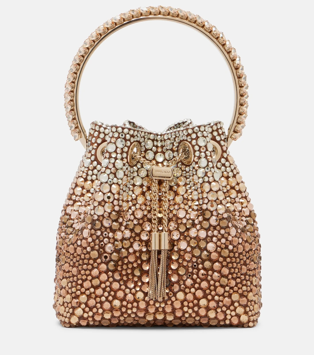 Jimmy Choo - Bon Bon embellished satin bucket bag