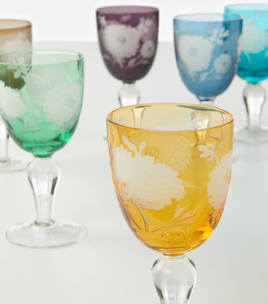 Polspotten - Peony set of 6 wine glasses