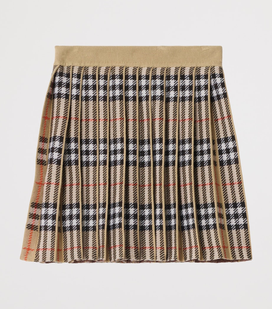 Burberry Kids Wool-Blend Check Pleated Skirt (3-12 Years)