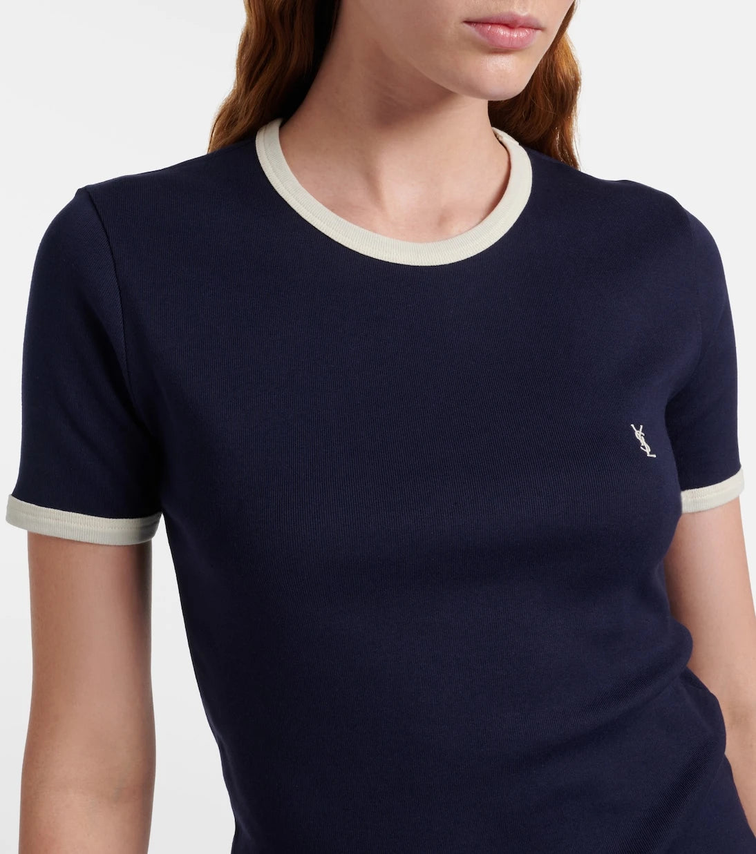 Saint Laurent - Cassandre cotton jersey T-shirt