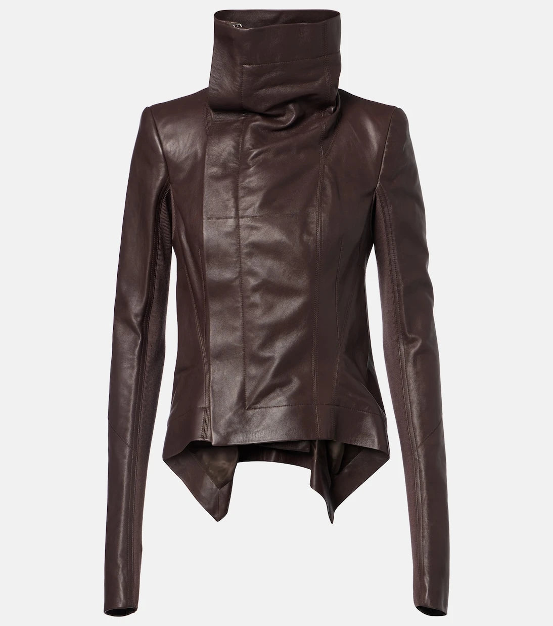Rick Owens - Naska asymmetric leather jacket