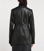 Toteme Black Collarless Leather Jacket