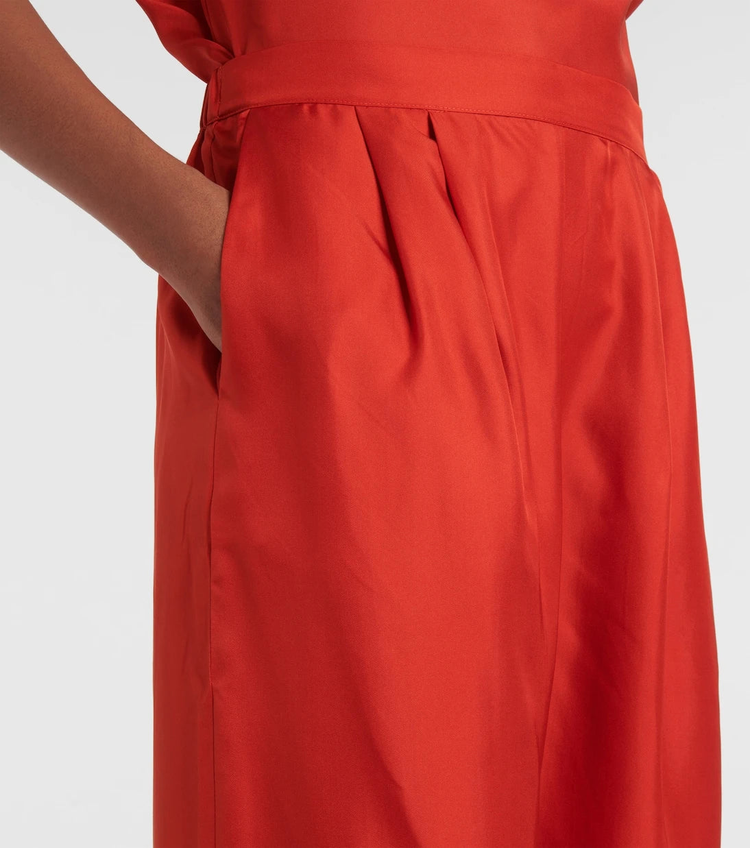 Asceno - Isola silk twill wide-leg pants
