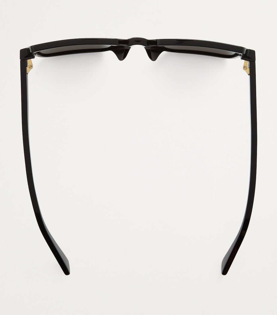 Bottega Veneta Black Rectangular Sunglasses