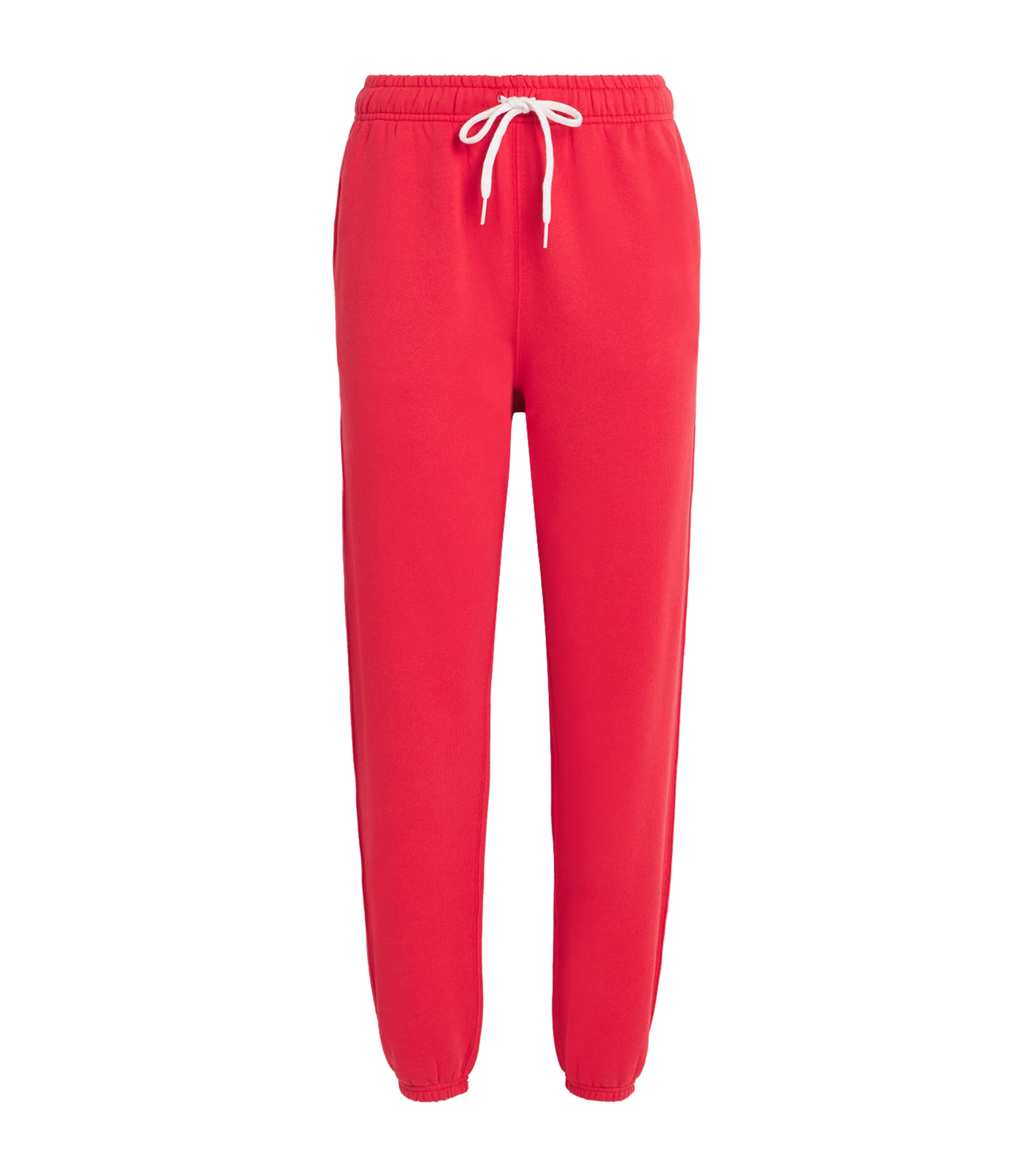 Cotton-Blend Polo Pony Sweatpants DEEP ORANGEY RED